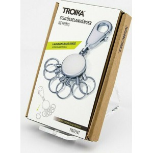 TROIKA KYR60/MC Keyring Patent Μπρελόκ μεταλλικό ασημί. Αξεσουάρ