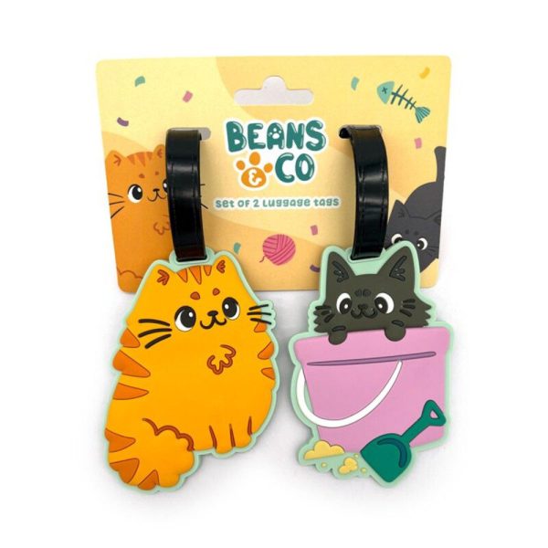 Puckator LUT47 Δύο Ετικέτες Βαλίτσας Beans & Co Cats