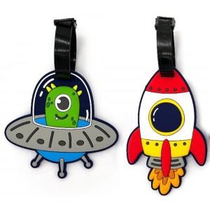 Puckator LUT46 Δύο Ετικέτες Βαλίτσας Space Cadets Είδη ταξιδιού