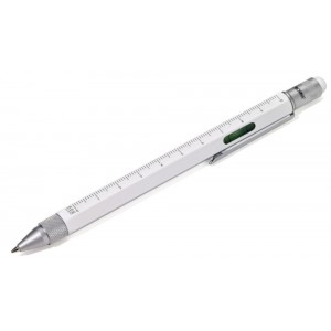 TROIKA PIP20/SI Construction Ballpoint Pen Στυλό Ballpoint Ασημί Αξεσουάρ