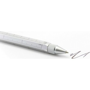 TROIKA PIP20/SI Construction Ballpoint Pen Στυλό Ballpoint Ασημί Αξεσουάρ