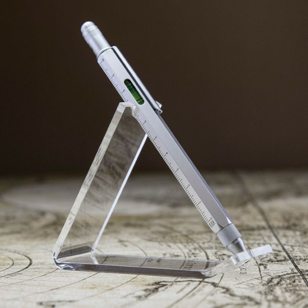 TROIKA PIP20/SI Construction Ballpoint Pen Στυλό Ballpoint Ασημί Αξεσουάρ