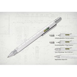 TROIKA PIP20/SI Construction Ballpoint Pen Στυλό Ballpoint Ασημί Αξεσουάρ