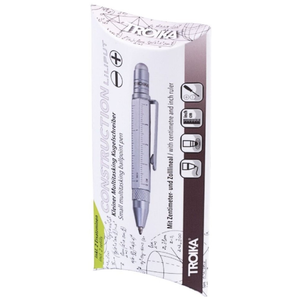 Troika PIP25/SI Multitasking Liliput Construction Mini Στυλό Ballpoint Ασημί Αξεσουάρ