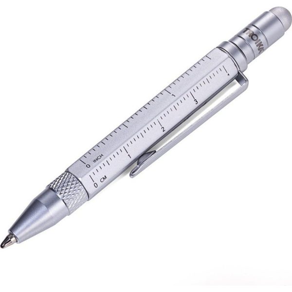 Troika PIP25/SI Multitasking Liliput Construction Mini Στυλό Ballpoint Ασημί