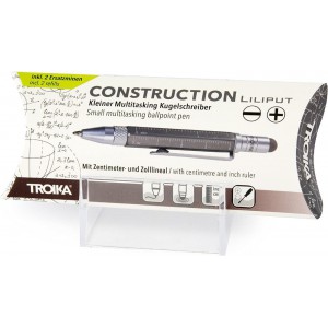 Troika PIP25/TI Multitasking Liliput Construction Mini Στυλό Ballpoint Γκρι Accessories