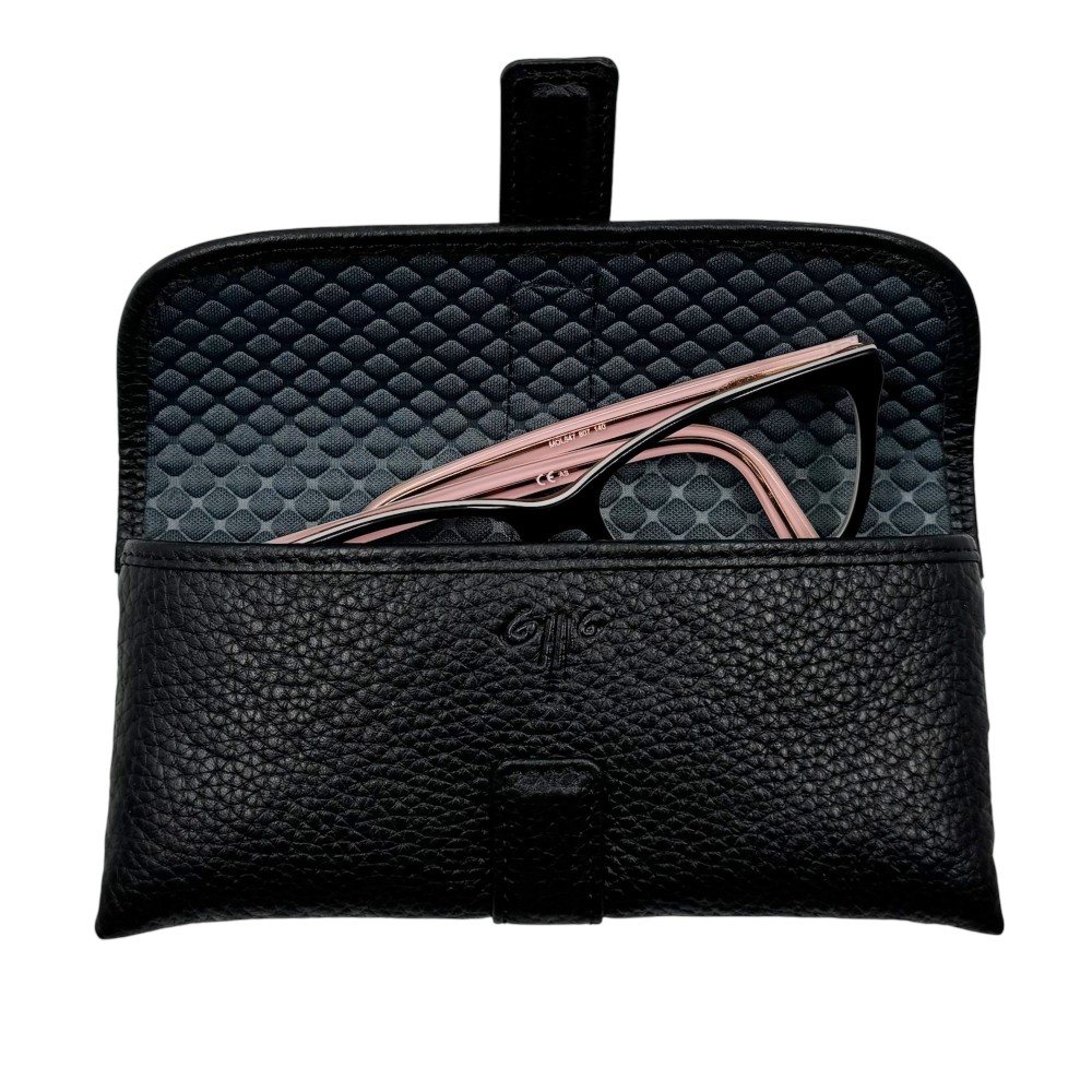 Kion Spec Case Δερμάτινη Θήκη γυαλιών Μαύρη Accessories