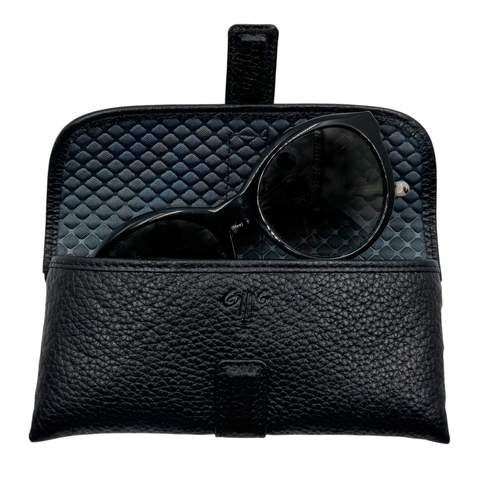 Kion Spec Case Δερμάτινη Θήκη γυαλιών Μαύρη Accessories