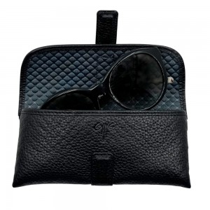 Kion Spec Case Δερμάτινη Θήκη γυαλιών Μαύρη Accessories