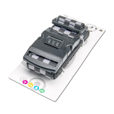 RCM TH1012 Suitcase Strap with Combination in Black and White