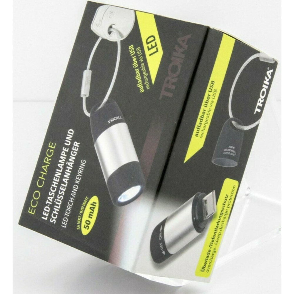 TROIKA TOR40/SI Keyring Torch Eco Charge Μπρελόκ με φακό LED Αξεσουάρ