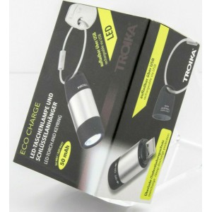 TROIKA TOR40/SI Keyring Torch Eco Charge Μπρελόκ με φακό LED Αξεσουάρ