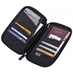 TROIKA TRV20/BK-A037 Θήκη Για Ταξιδιωτικά Έγγραφα Data Safe Μαύρη Πορτοφόλια