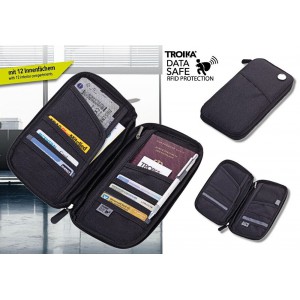 TROIKA TRV20/BK-A037 Θήκη Για Ταξιδιωτικά Έγγραφα Data Safe Μαύρη Πορτοφόλια