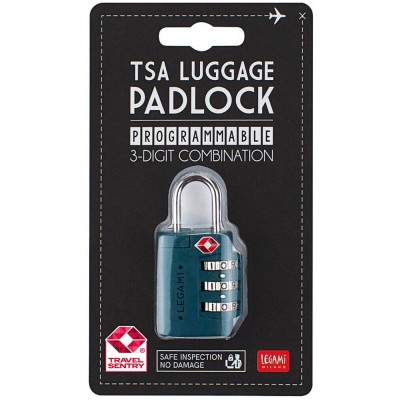 Legami Milano TSAKIT2 Λουκέτο "Πέταλο" Συνδυασμού 3 Ψηφίων TSA Πετρόλ