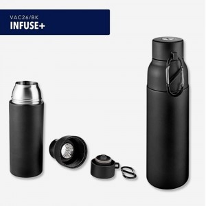 TROIKA VAC26/BK Vacuum flask INFUSE+ Μπουκάλι Θερμός 550ml Μαύρο Αξεσουάρ