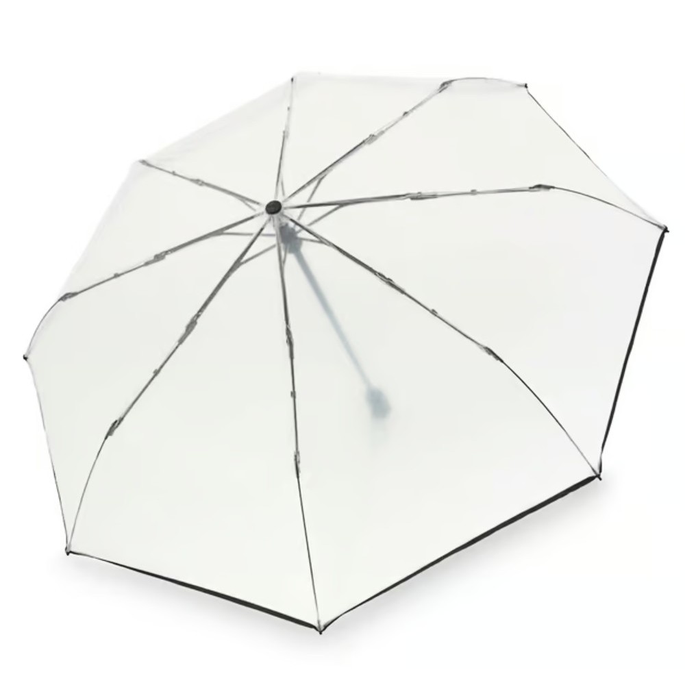 Knirps A.200 Automatic Windproof Folding Umbrella 72019910 Transparent with Black Accessories