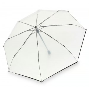 Knirps A.200 Automatic Windproof Folding Umbrella 72019910 Transparent with Black Accessories