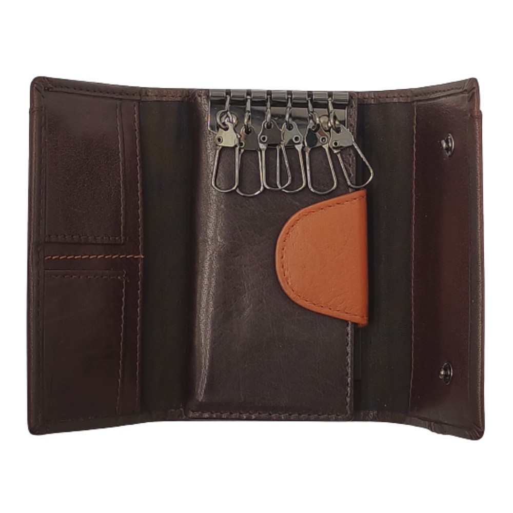 Beverly Hills Polo Club BH-1567 Δέρμα Κλειδοθήκη για 12 κλειδιά καφέ Accessories