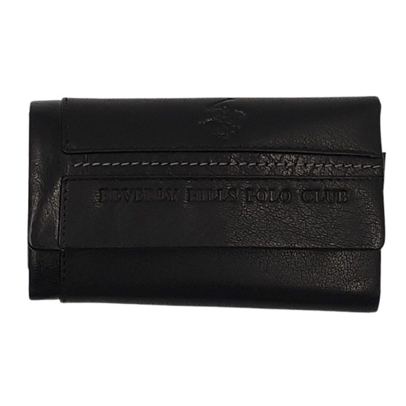 Beverly Hills Polo Club BH-1567 Δέρμα Κλειδοθήκη για 12 κλειδιά μαύρη Beverly hills Polo club