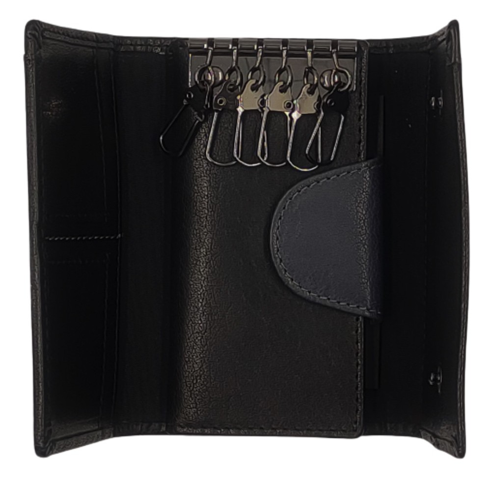 Beverly Hills Polo Club BH-1567 Δέρμα Κλειδοθήκη για 12 κλειδιά μαύρη Accessories