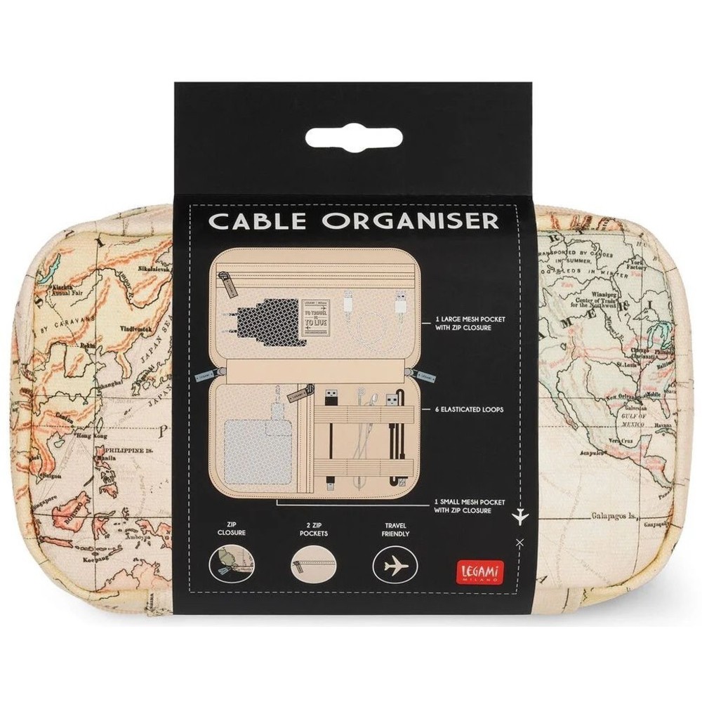 Legami Milano Cpo0001 Cable Organiser Travel Οργανωτής  Καλωδίων Μπεζ Είδη ταξιδιού