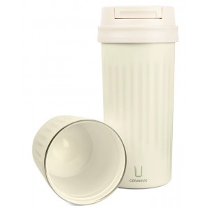 TROIKA CUP51/WH Thermos mug CERAMUG 500 Κούπα θερμός Λευκή Αξεσουάρ