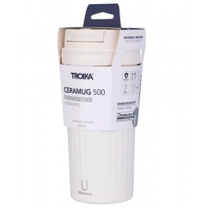 TROIKA CUP51/WH Thermos mug CERAMUG 500 Κούπα θερμός Λευκή Αξεσουάρ