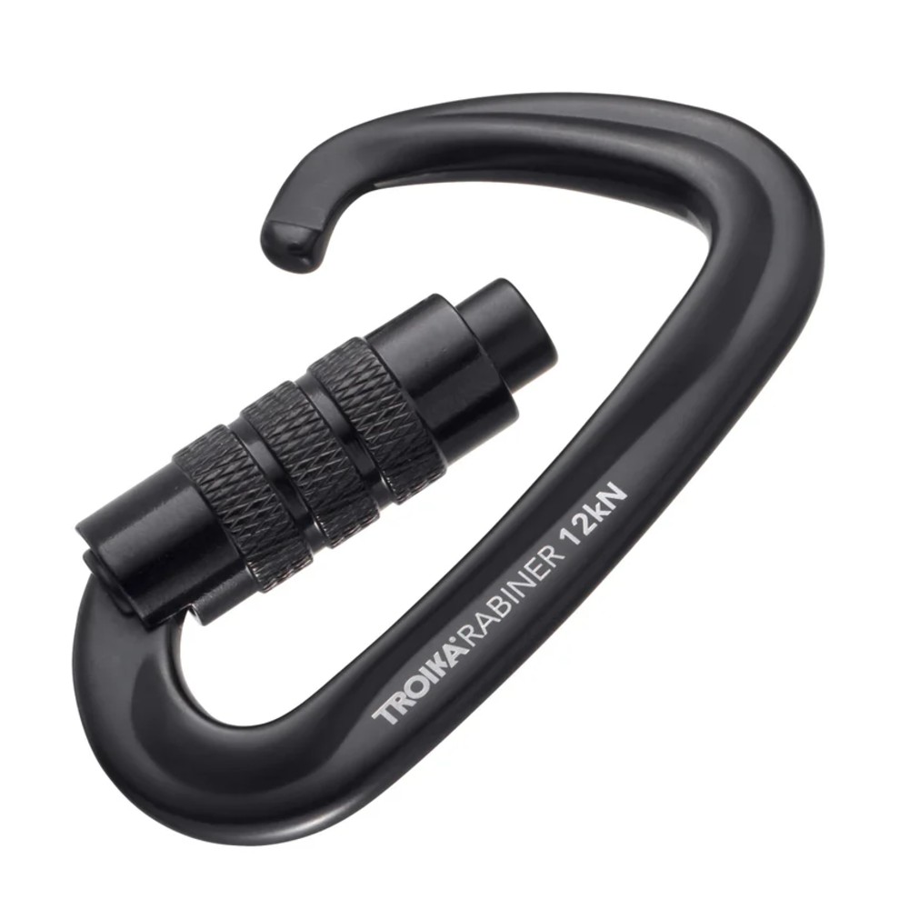 TROIKA KAR12/BK KARABINER Γάντζος αλουμινίου Μαύρος Αξεσουάρ