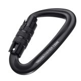 TROIKA KAR12/BK KARABINER Γάντζος αλουμινίου Μαύρος 1