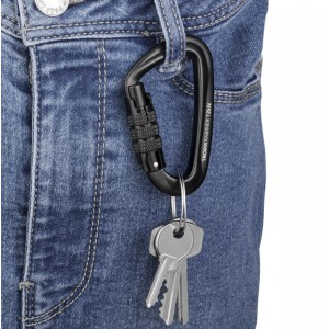 TROIKA KAR12/BK KARABINER Γάντζος αλουμινίου Μαύρος Αξεσουάρ