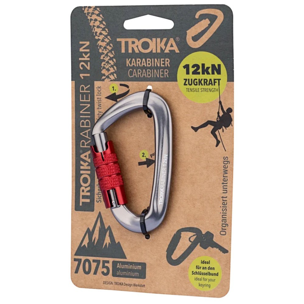 TROIKA KAR12/RD KARABINER Γάντζος αλουμινίου Κόκκινος Αξεσουάρ