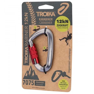 TROIKA KAR12/RD KARABINER Γάντζος αλουμινίου Κόκκινος Αξεσουάρ