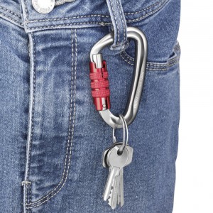 TROIKA KAR12/RD KARABINER Γάντζος αλουμινίου Κόκκινος Αξεσουάρ