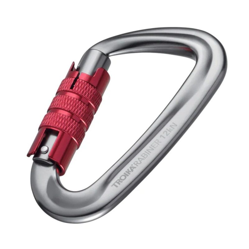 TROIKA KAR12/RD KARABINER Γάντζος αλουμινίου Κόκκινος TROIKA