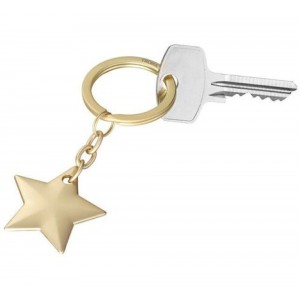 TROIKA KR25-07/GO Keyring GOLDEN STAR Μπρελόκ Αστέρι Χρυσό Αξεσουάρ