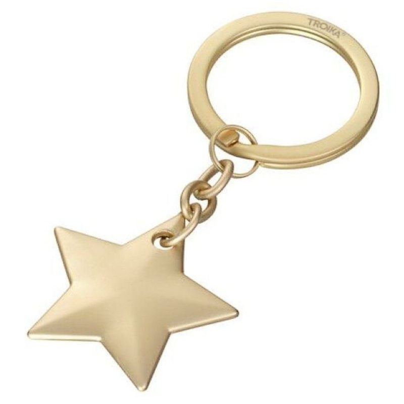 TROIKA KR25-07/GO Keyring GOLDEN STAR Μπρελόκ Αστέρι Χρυσό TROIKA