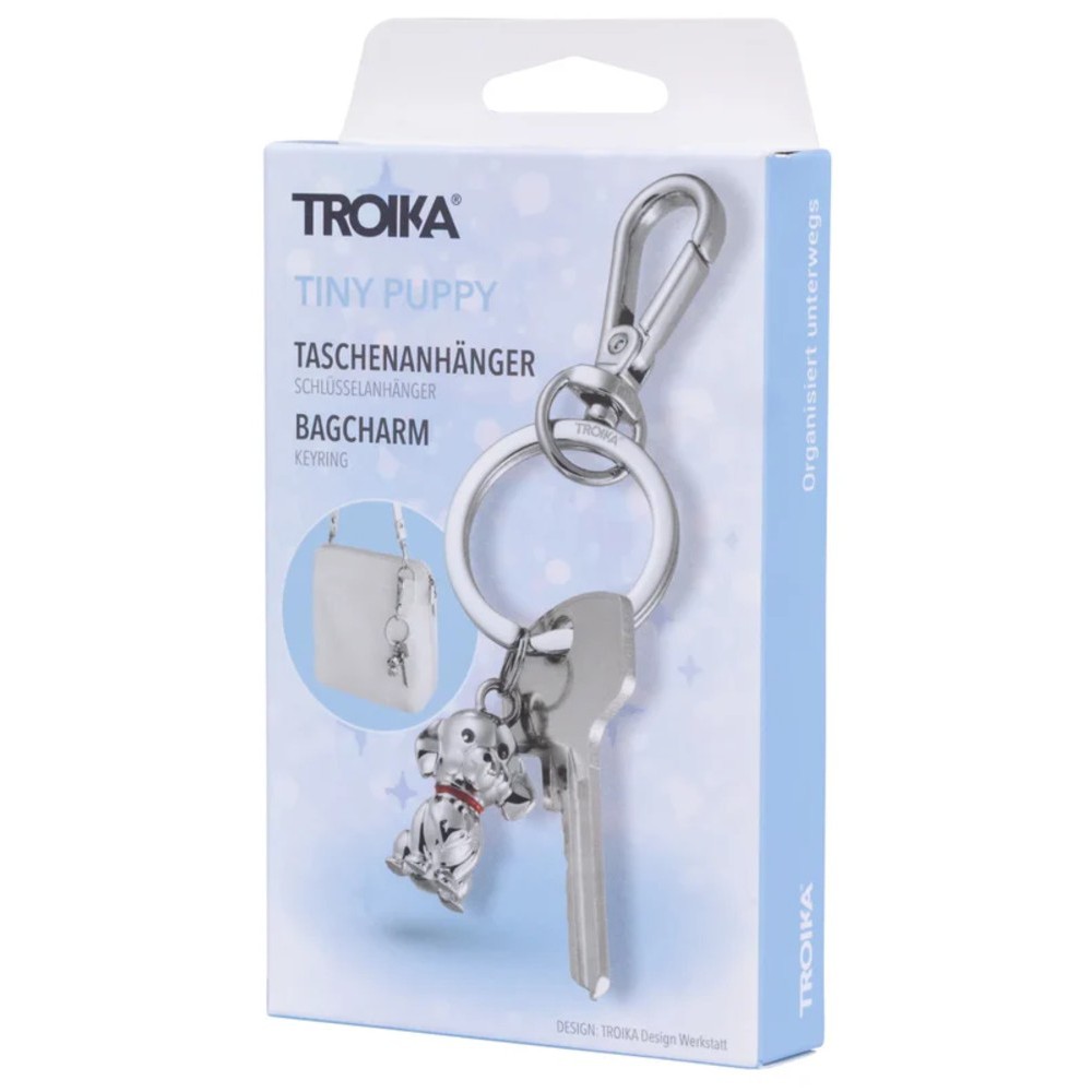 TROIKA KR26-51/CH TINY PUPPY Keyring-Bag Charm Μπρελόκ Σκυλάκι Αξεσουάρ