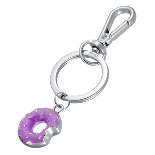 TROIKA KR26-53/CH TINY DONUT Keyring-Bag Charm Μπρελόκ Ντόνατ Ροζ