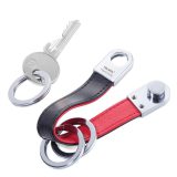 TROIKA KRG742/LE 3Keyring TWISTER STYLE RED PEPPER Μπρελόκ Δερμάτινο Μαύρο με κόκκινο 4