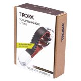 TROIKA KRG742/LE 3Keyring TWISTER STYLE RED PEPPER Μπρελόκ Δερμάτινο Μαύρο με κόκκινο 2