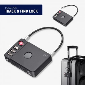 TROIKA LOK26/BK TRACK & FIND LOCK Κλειδαριά Αποσκευών TSA Μαύρη Είδη ταξιδιού