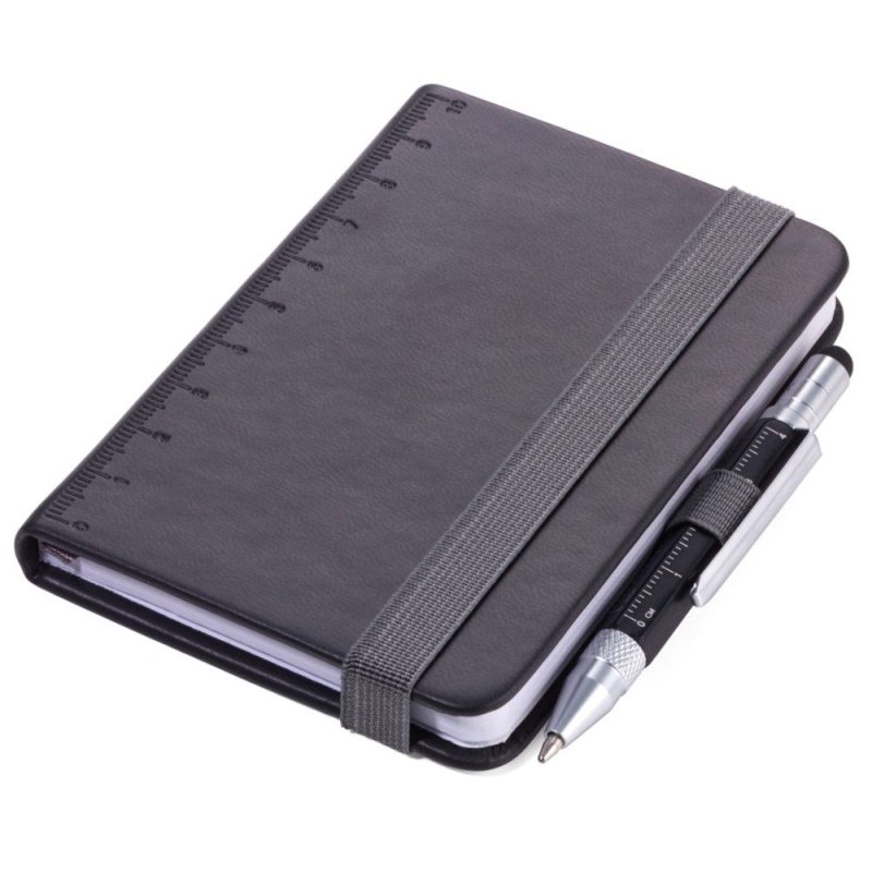 TROIKA NPP25/BK LILIPAD+LILIPUT Notebook Σημειωματάριο Τσέπης με Στυλό Μαύρο TROIKA