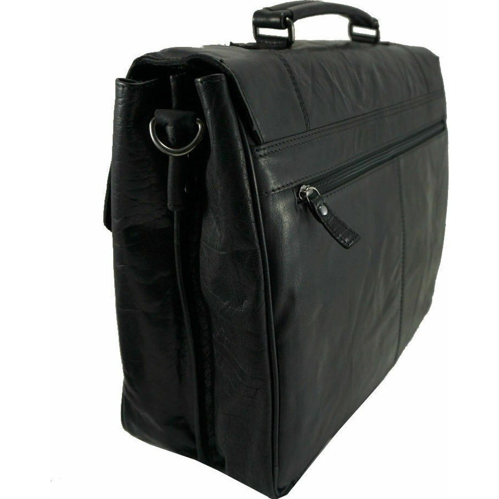 Aeronautica Militare ΑΜ-304 Δερμάτινος Χαρτοφύλακας Black Bags