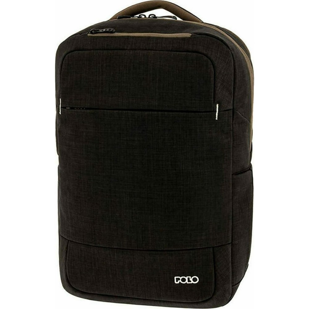 Polo Zenith Υφασμάτινο Σακίδιο Πλάτης με Θύρα USB Μαύρο 9-02-036-2100 Τσάντες