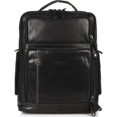 Beverly Hills Polo Club BH-385 Δέρμα Τσάντα πλάτης μαύρη