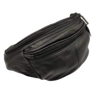 Τσαντά Μέσης δέρμα domus 1003-00 μαύρο Bags