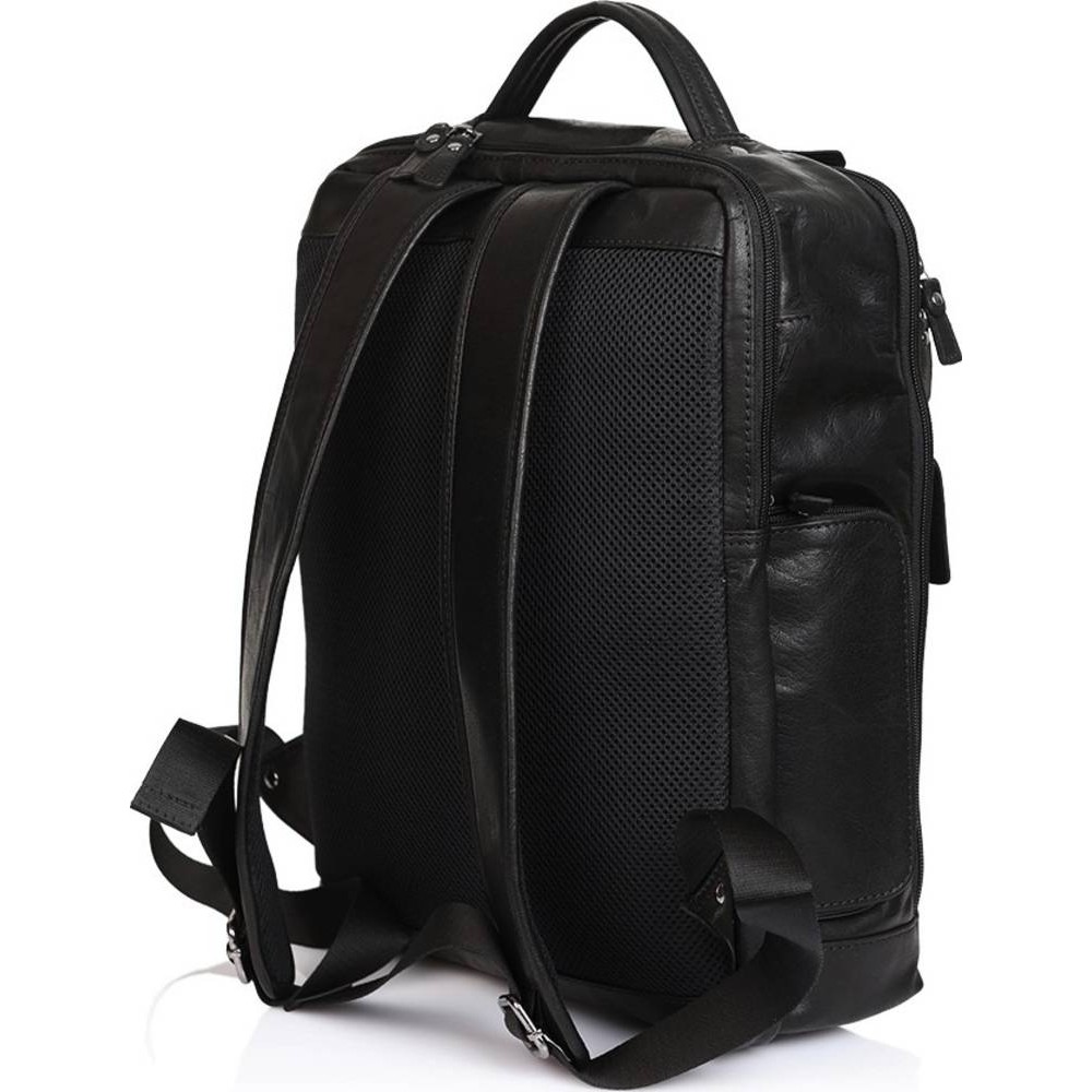 Aeronautica Militare ΑΜ-305 Δερμάτινο Σακίδιο πλάτης black Bags