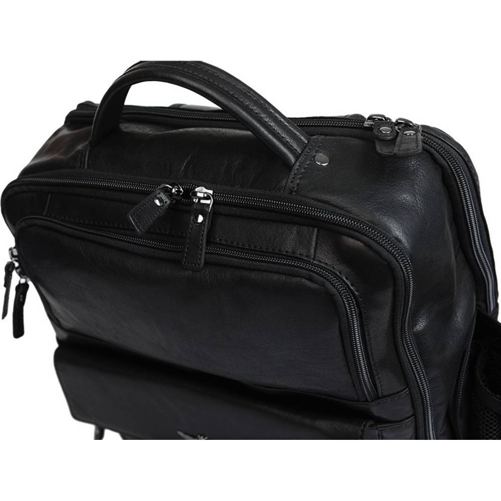 Aeronautica Militare ΑΜ-305 Δερμάτινο Σακίδιο πλάτης black Bags