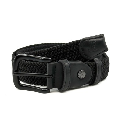 Legend Accessories LGD-18-01 Elastic Knitted Men's Leather Black Belt